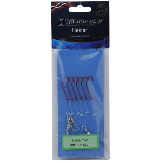 Sølvkroken Hekle Med Rød Krok Str. 1