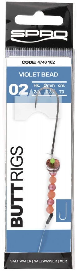 Spro Salt Butt Rigs Violet Beads